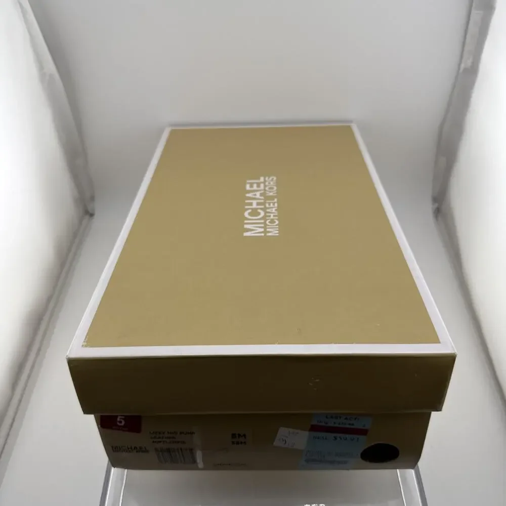 Michael Kors Lizzy Mid Pump Soft Suede Charcoal Grey Size 5‎ EUC w/ box